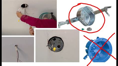 how to install a junction box in the ceiling|convert ceiling box to outlet.